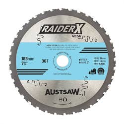 AUSTSAW RAIDERX METAL BLADE 185MM X 20MM X 36T